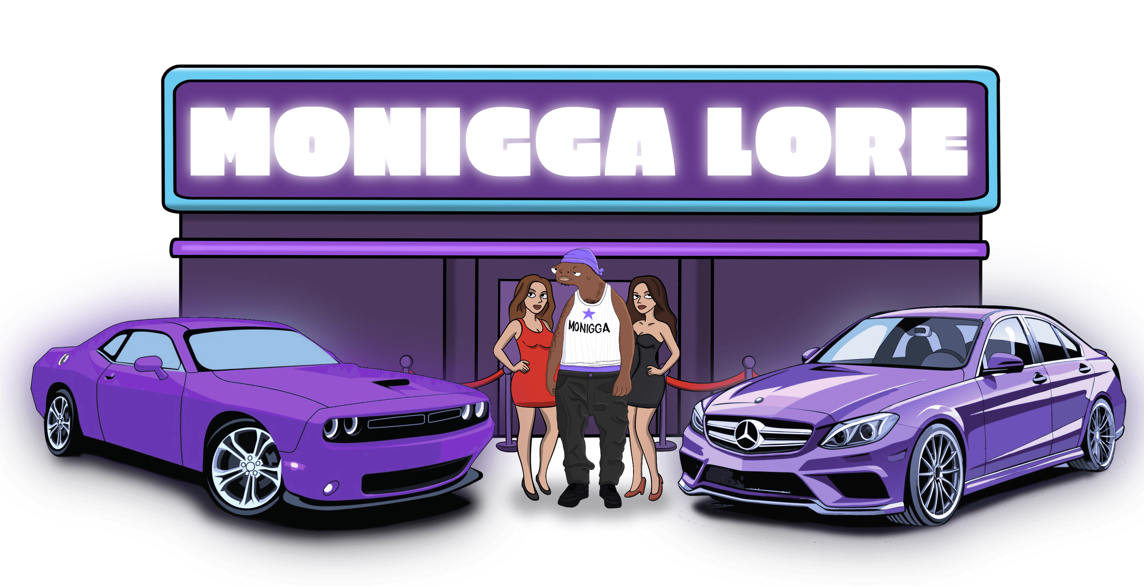 CRUMB mascot with cars